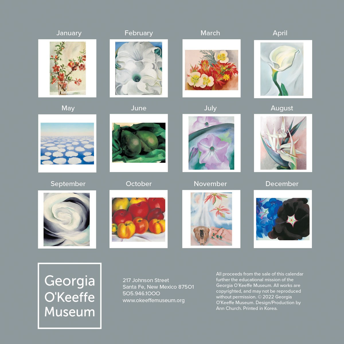 2023 Mini Calendar - The Georgia O'Keeffe Museum 2023 Mini Calendar - The Georgia O'Keeffe Museum