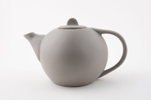 Light grey ceramic tea pot