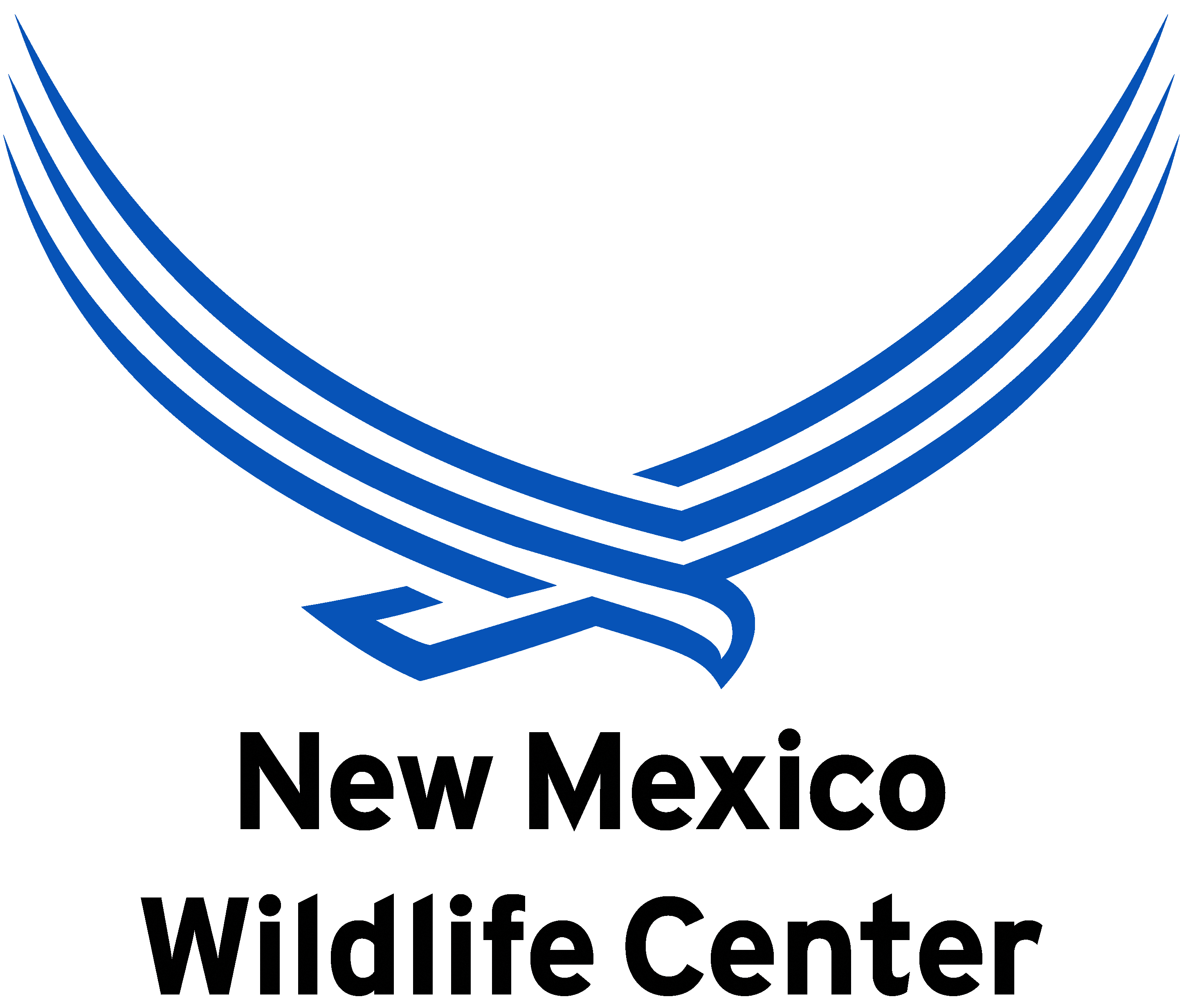 A logo of a flying bird with New Mexico Wildlife Center