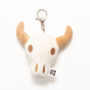 Plush Steer Skull Keychain