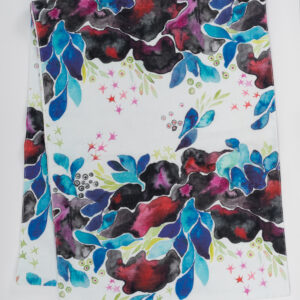 Hollyhock Larkspur Custom Table Runner