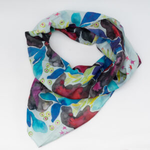 Hollyhock Larkspur Custom Scarf